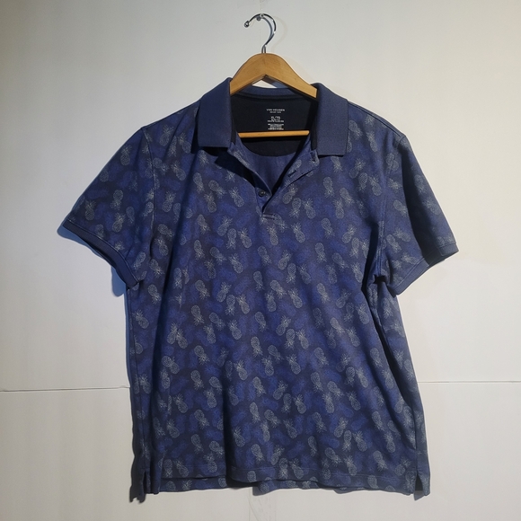 Van Heusen Blue Patterned Men's Polo Shirt Size Xl - Picture 1 of 4